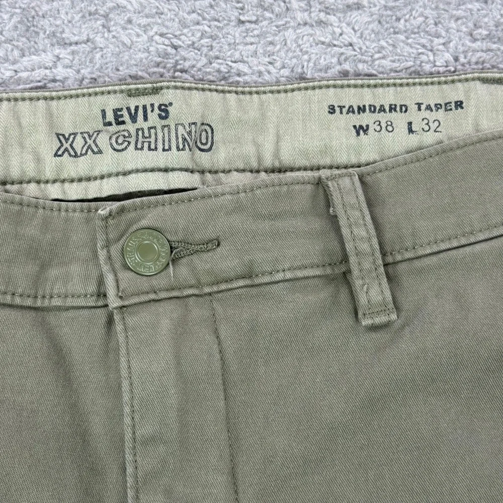 Levis XX Chino Standard Taper Pants Mens 38x31 Olive Green 17196-0001